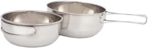 Hemoton Collapsible Camping Bowl Sets Stainless Steel Bowl with Mesh Bag Perfect for Camping Hiking