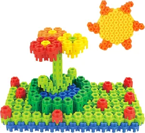 Hexagonal Building Blocks 160 Piece, STEM Toys Building Sets Kids Building Toys for 5  Year Old Boys Girls, Educational Kids Toys Connecting Toys Preschool Classroom Must Haves Birthday Gifts