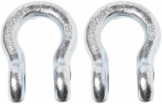Hi-Gear 4 Pack Galvanized - Rigging 5/8" Bow Shackles D Ring Rugged 13 Ton 28,600 Lbs Breaking Strength, WLL 3.25 Ton 7000 lbs w 3/4'' Pin Clevis Screw Heavy Duty for Auto SUV Anchor ATV UTV Recovery