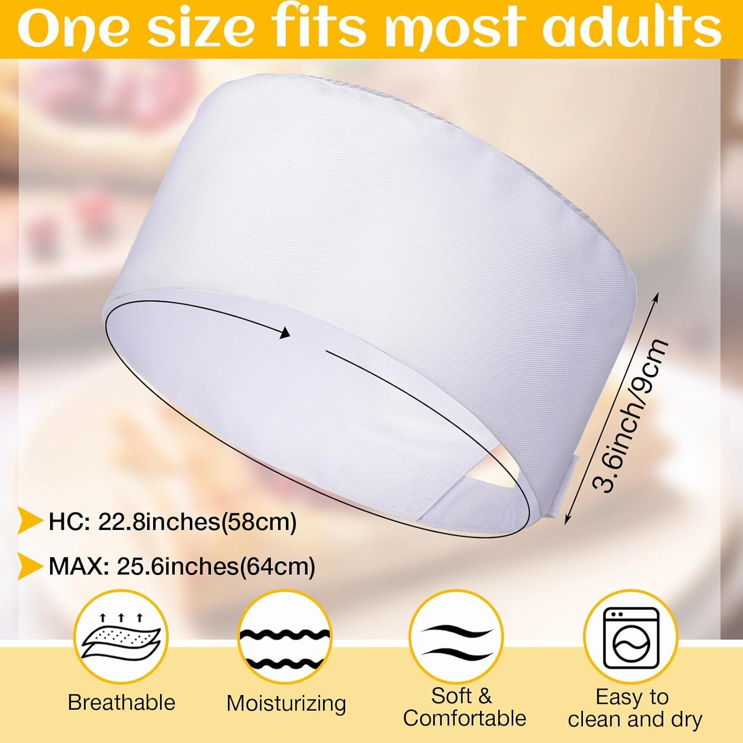 Hicarer 12 Pcs Chef Hat for Women Men Adjustable Unisex Sushi Beanie Chef Mesh Top Skull Cap Kitchen Cooking Food Cap