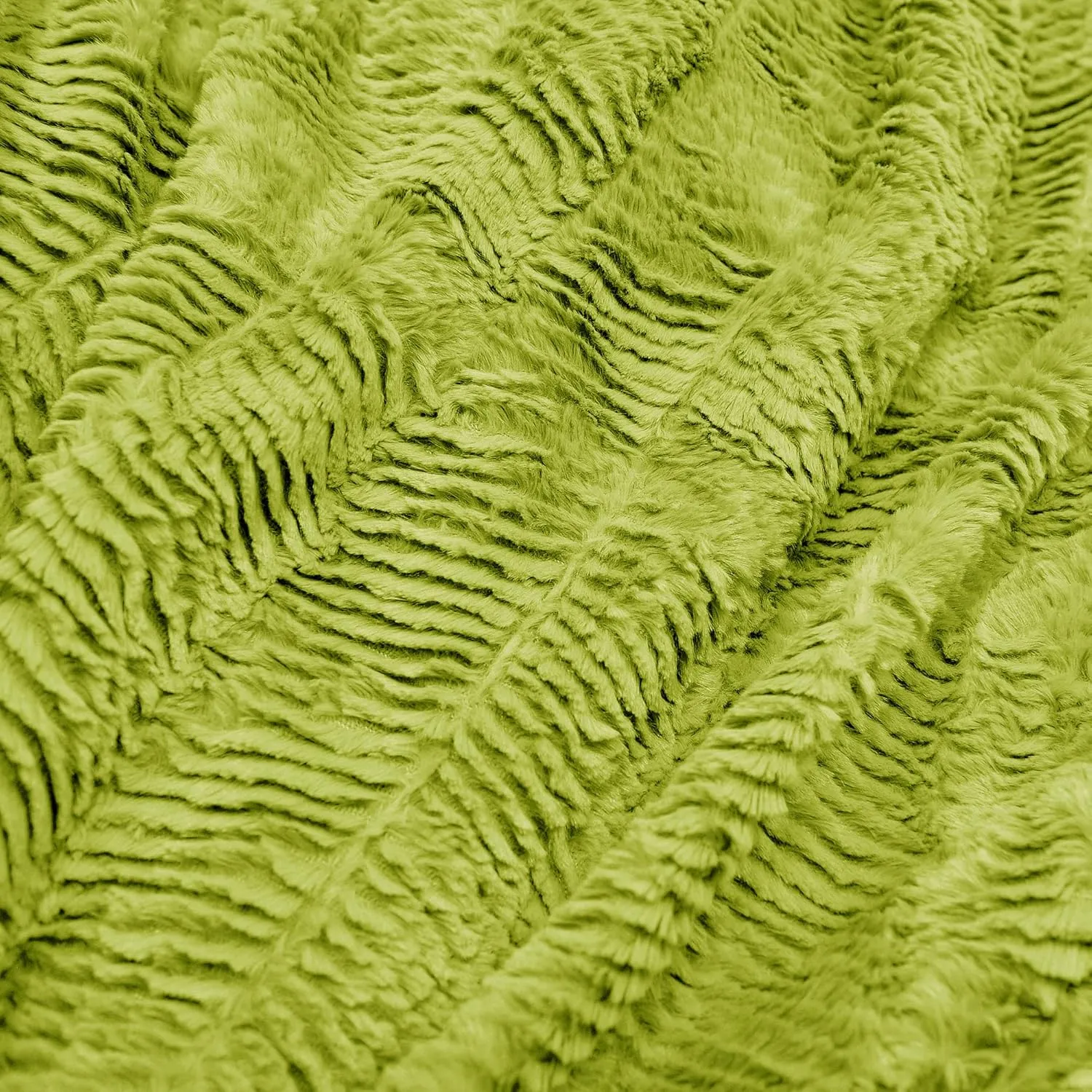 Home Soft Things Green Herringbone Brushed Throw Blanket, 60'' x 80'', Dark Citron, Lightweight Fluffy Plush Comfy Cozy Couch Bed Covers Suitable for Kids Adults Friends Home Décor