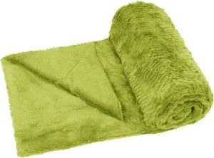 Home Soft Things Green Herringbone Brushed Throw Blanket, 60'' x 80'', Dark Citron, Lightweight Fluffy Plush Comfy Cozy Couch Bed Covers Suitable for Kids Adults Friends Home Décor