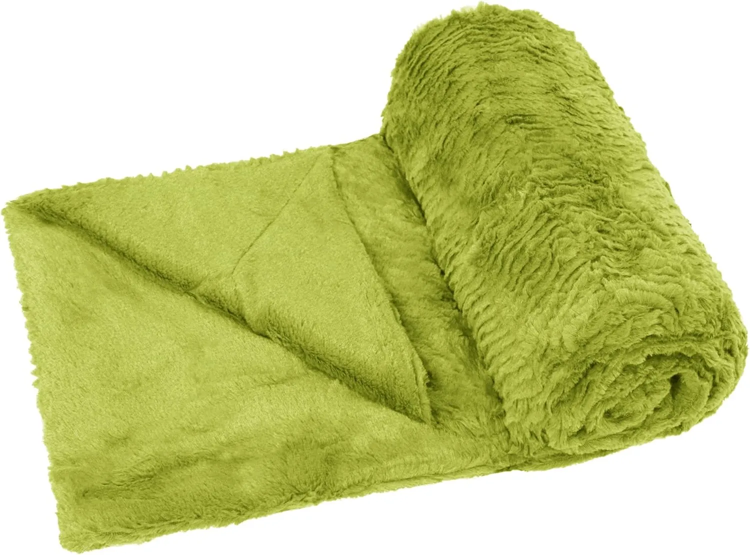 Home Soft Things Green Herringbone Brushed Throw Blanket, 60'' x 80'', Dark Citron, Lightweight Fluffy Plush Comfy Cozy Couch Bed Covers Suitable for Kids Adults Friends Home Décor
