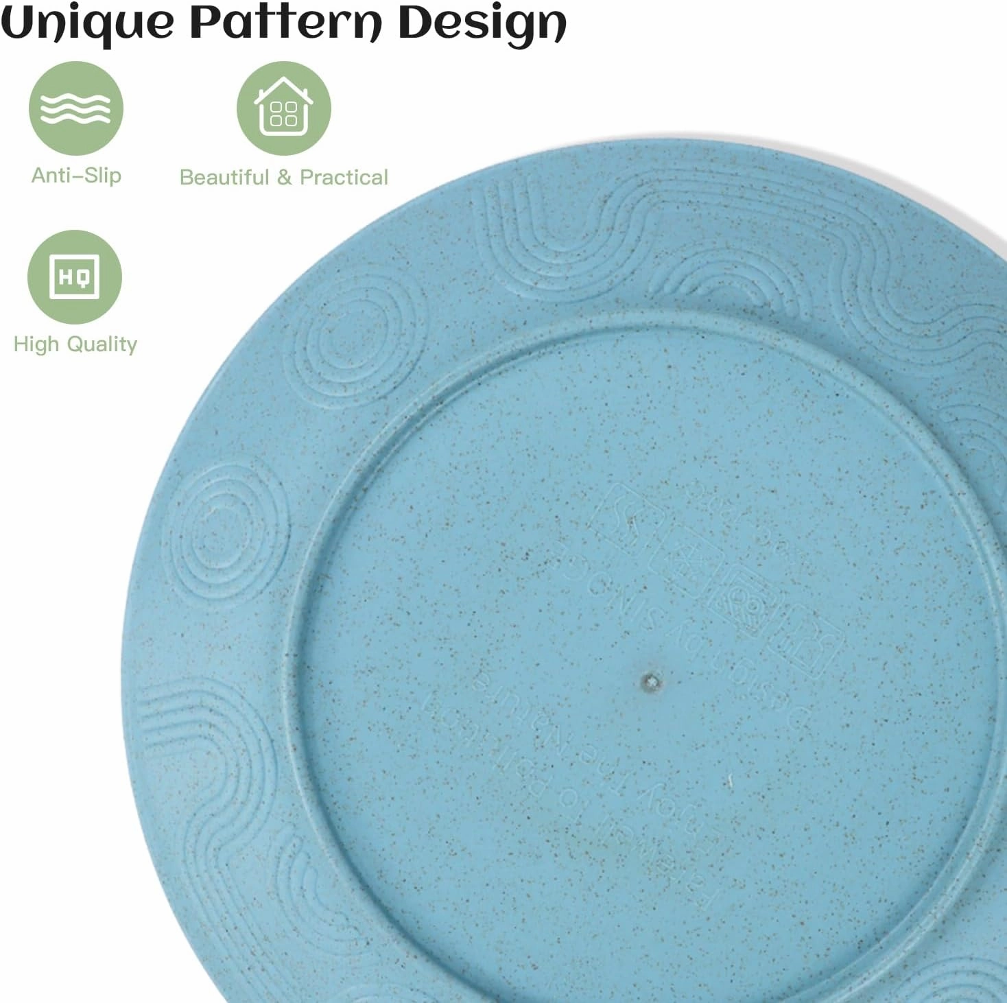 Homienly 24 PCS Wheat Straw Dinnerware Sets, Service for 6, Microwavable Plates and Bowls Sets, Cups Sets, Lightweight & Unbreakable Dishes Set for Camping, Party - Macaron Series