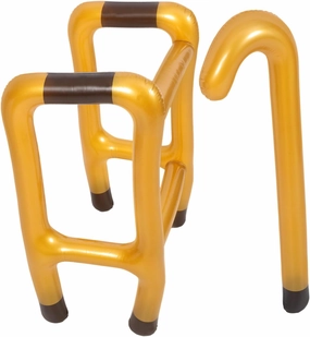 Homoyoyo 2pcs Inflatable Crutch Toy Creative Walking Stick for Stage Performance Pool Parties Birthday Celebrations Lightweight Cane Prop Easy to Inflate Store Fun Party Decoration