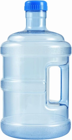 Homoyoyo Plastic 5 Liters Water Bottle with Cap PVC, 5 Liters Water Jug Easy Grip Carry Handle, Reusable Jug Container Water Can, Water Liters for Home Kitchen(Random Style)
