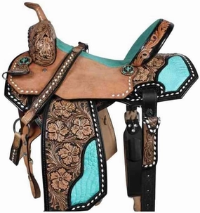 Horse Saddle Barrel Racing Western Wooden Tree Handmade Premium Leather Comfort Horse Trail Equestrian Tooled Carved Horse Riding Saddle Size: 10"-18 inches Seat Available, FS08