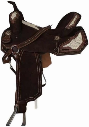 Horse Saddles Barrel Racing Western Wooden Tree Handmade Premium Leather Comfort Horses Trail Equestrian Tooled Carved Horse Saddle Riding Size: 10-18 inches Seat, KA12