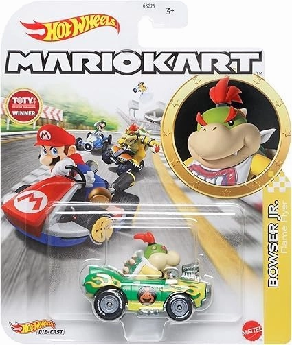 Hot Wheels Mario Kart Bowser Jr. in Flame Flyer Kart Mariokart