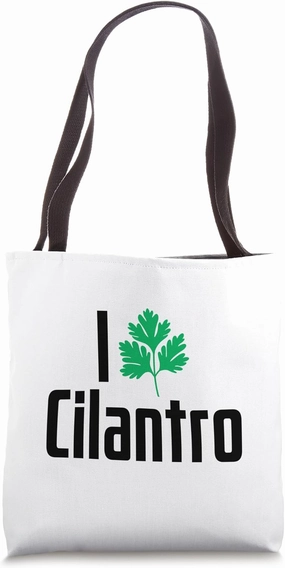 I Love Cilantro Herb Mexican Coriander Food Lover Tote Bag