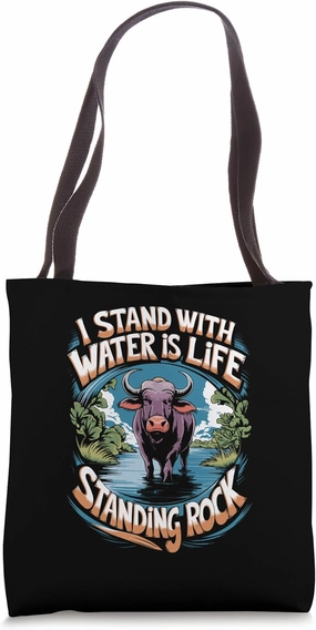 I Stand With Standing Rock Water Is Life NODAPL Buffalo Tote Bag