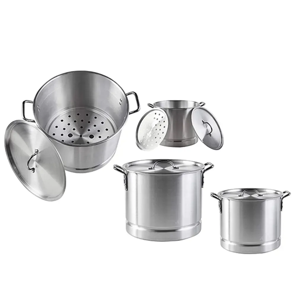 Imusa Aluminum Steamer Set (8, 12, 16, 20 qrt) 4 Pot Set From Mexmax INC.