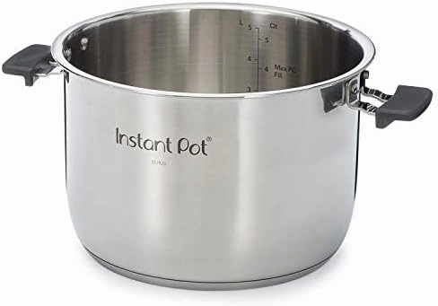Instant Pot Stainless Steel Inner Cooking Pot with Handles, 8-Qt, Polished Surface, Rice Cooker, Stainless Steel Cooking Pot, Use with 8-Qt Duo Evo ,Pro & Pro Crisp