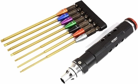 Integy RC QuickPit 7 Sizes, Wrench w/Allen Hex Tip Set (0.05 1.5 1/16 5/64 2.5 3/32 3.0)