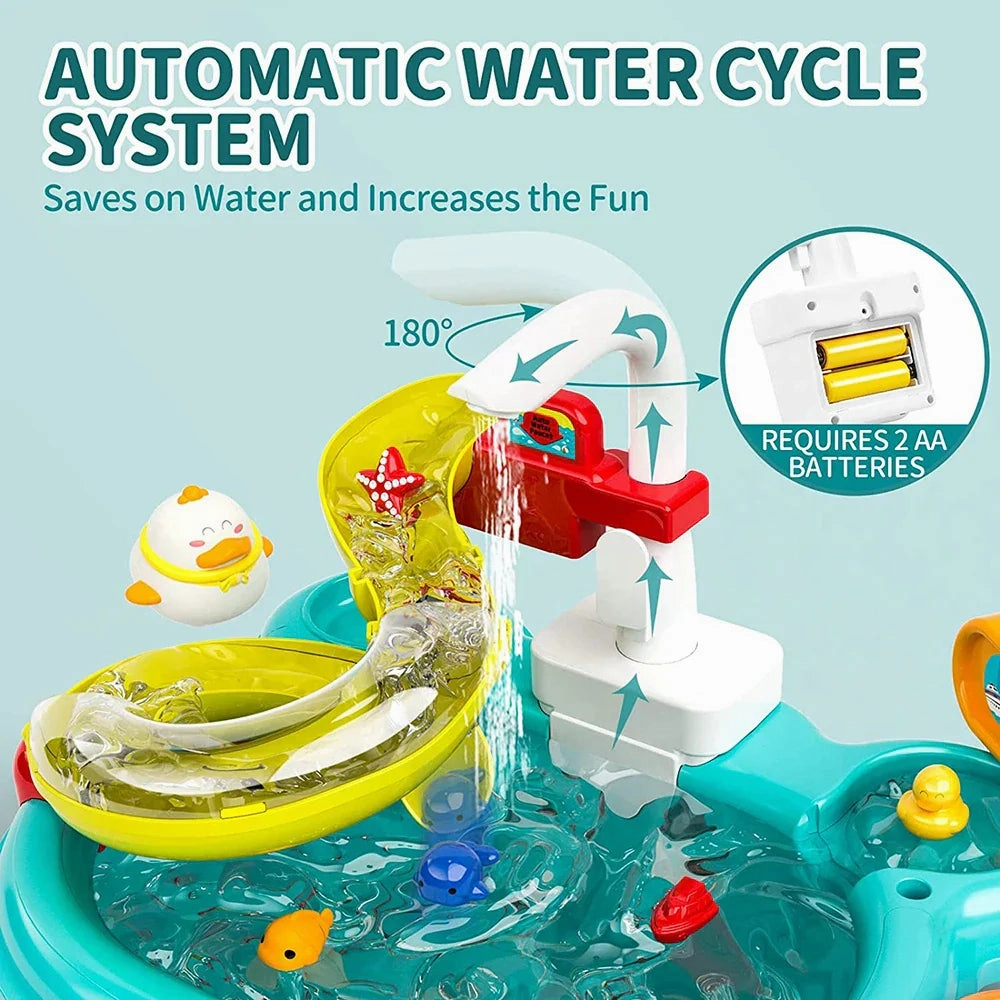 Interactive Water Fun - Play Kitchen And Fishing Set For Children