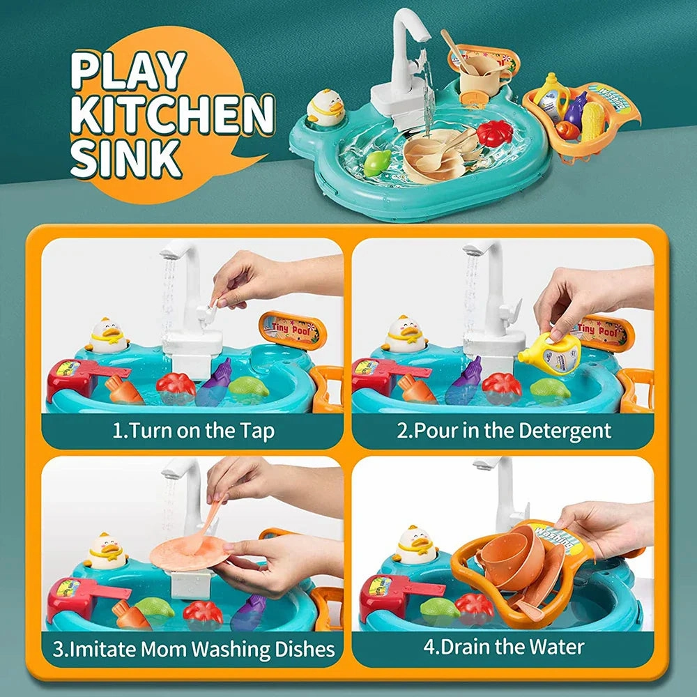 Interactive Water Fun - Play Kitchen And Fishing Set For Children