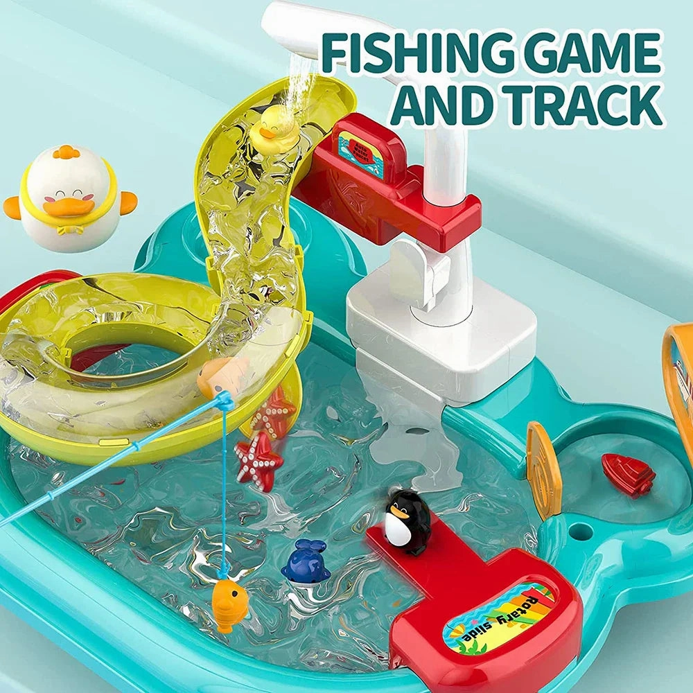 Interactive Water Fun - Play Kitchen And Fishing Set For Children