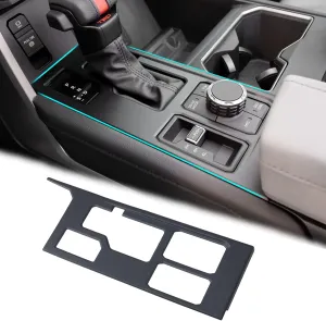 JDMCAR Central Control Gear Shift Panel Trim Cover Compatible with 2022 2023 2024 2025 Toyota Tundra/Sequoia Accessories, Gear Shift Control Anti-Scratch Panel Decorative Sticker -Matte Black