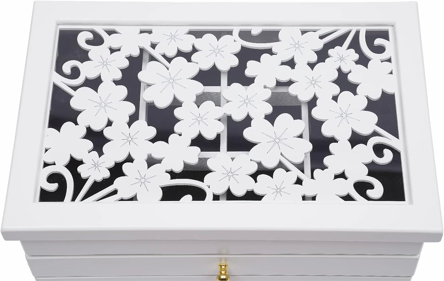 Jewelry Box,6-Layers Jewelry Storage Organizer,Wooden Retro Jewelry Box,Women Organizer for Jewelries Watches Ring(Style 3)