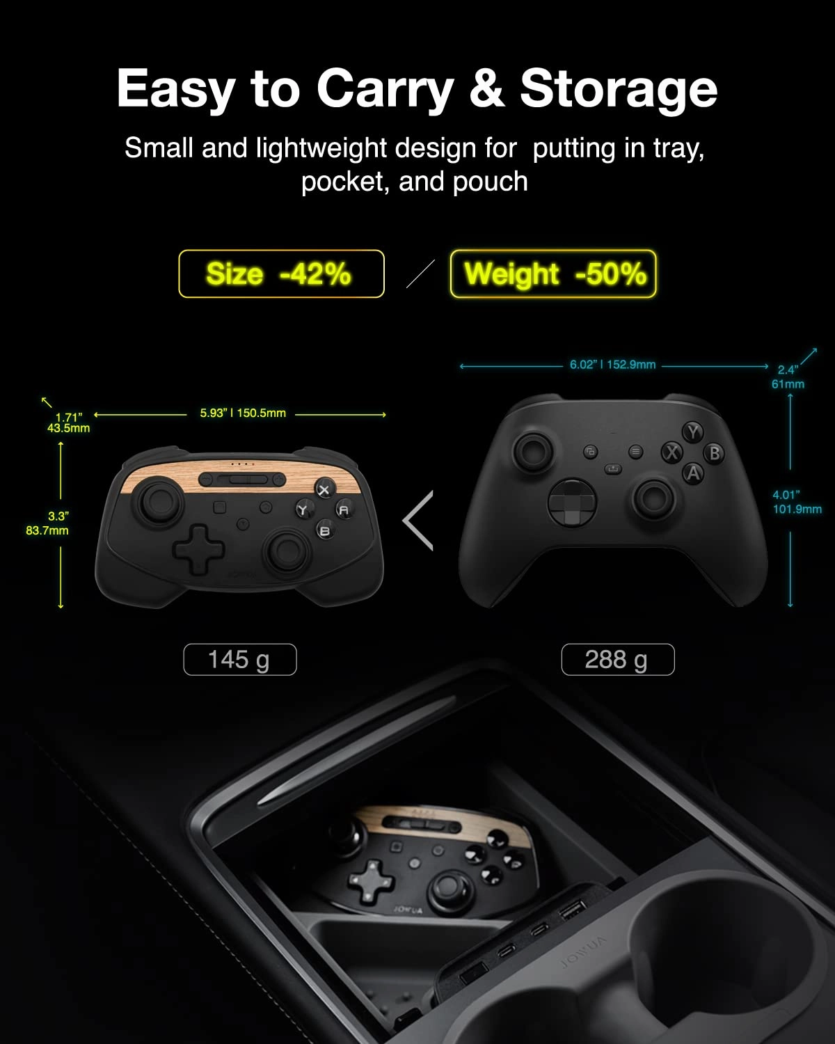 Jowua Multi-Device Wireless Controller Compatible for Tesla 2025 New Model YModel 3/Y/S/X/cybertruck Compatible for Switch, one controller set, SPECIAL PROGRAMMED and DESIGN FOR TESLA White [nintendo_switch,windows,ios,android]