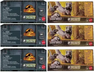 Jurassic World Dominion Dinos Dinosaur Minis Surprise Combo Box Set Bundle (Pack of 6)
