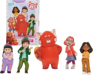 Just Play Disney and Pixar Turning Red 5-Piece BFF Collectible Figure Set 3-Inches High, Officially Licensed Kids Toys for Ages 3 Up