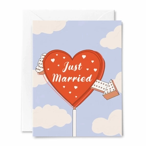 Just Married Neon Card