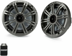 KICKER 6.5" Charcoal Marine Speakers (Qty 2) 1 Pair of OEM Replacement Speakers