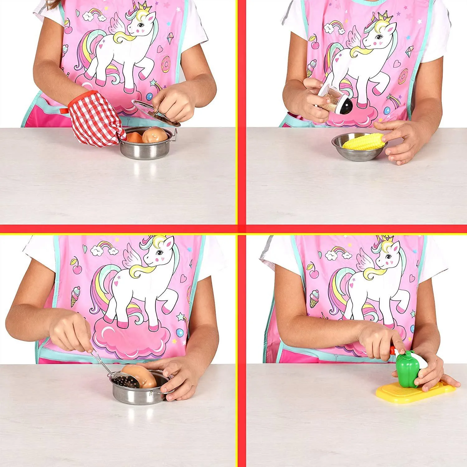 Kids Kitchen Toy Playset, Educational Kitchen Set Accessories For Girls And Boys