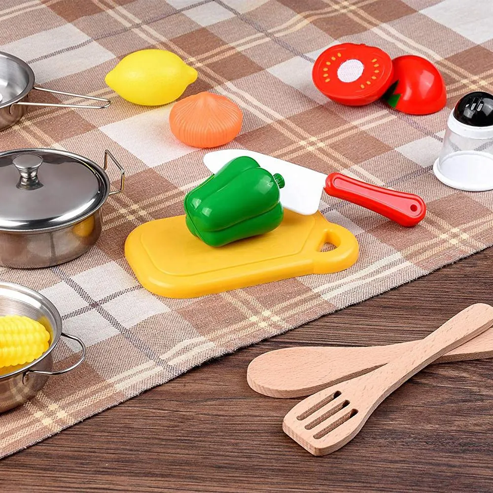 Kids Kitchen Toy Playset, Educational Kitchen Set Accessories For Girls And Boys