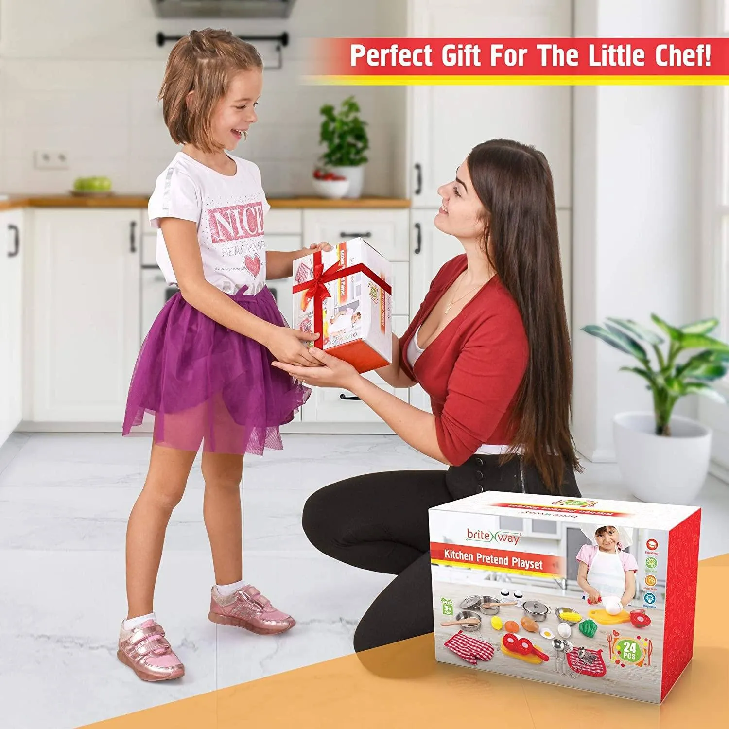 Kids Kitchen Toy Playset, Educational Kitchen Set Accessories For Girls And Boys