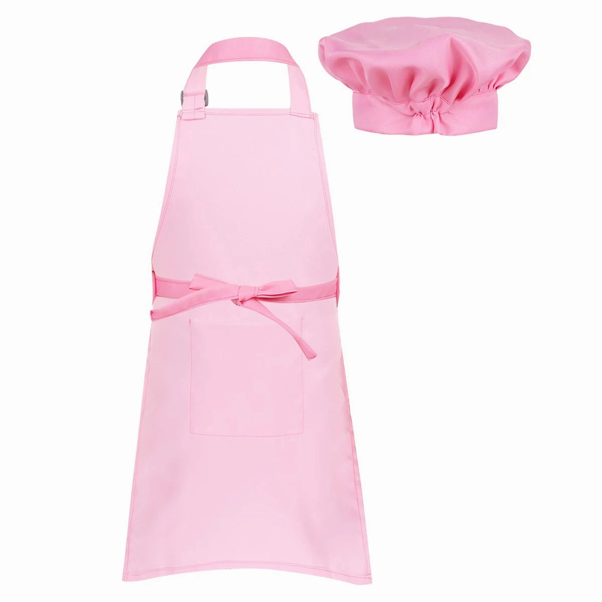 Kids Role Play Apron & Chef Hat Set for Cooking, Baking, Painting, Halloween Costume