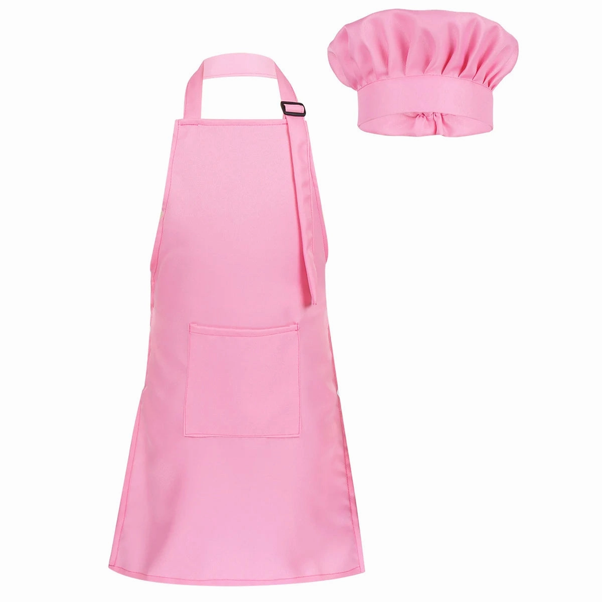 Kids Role Play Apron & Chef Hat Set for Cooking, Baking, Painting, Halloween Costume