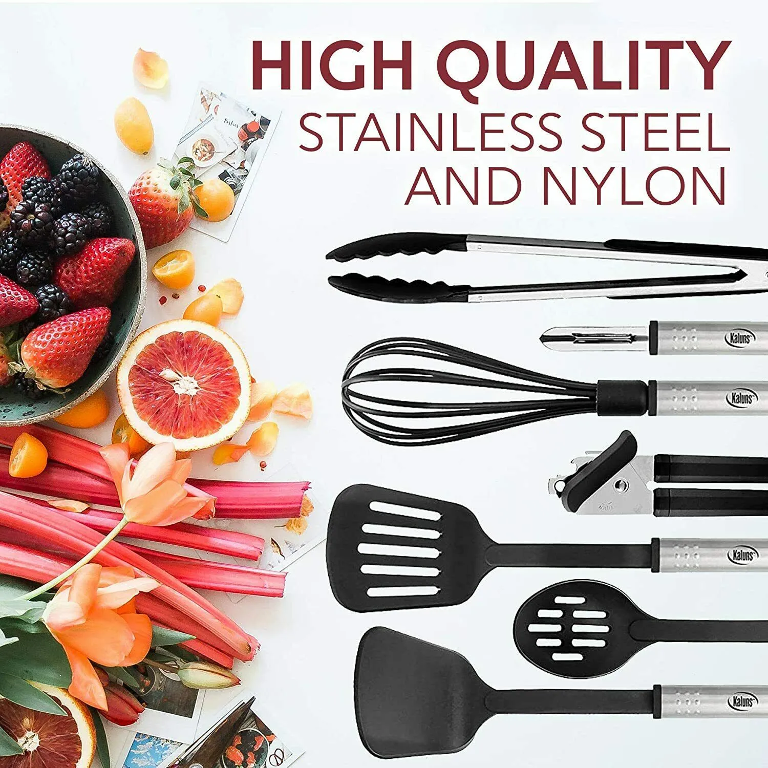 Kitchen Utensils & Gadgets Set - Stainless Steel Cooking Tools 24pcs