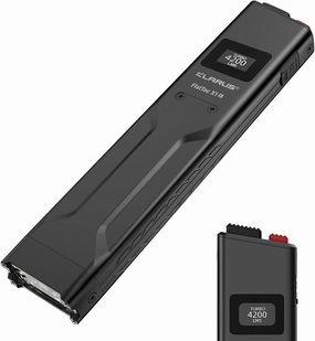klarus FlatTac X1 Tactical Flashlight 4200 Lumens EDC, Slim USB-C Rechargeable, IPX6 Waterproof with OLED Display/Tactical Dual Switch/Pocket Clip, Compact Flat Design for Outdoor & Daily Carry
