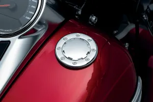 Kuryakyn 7434 Motorcycle Accessory: Vented Flush Mount Fuel Tank/Gas Cap with Right-Hand Threads for 1982-2020 Harley-Davidson Motorcycles with Screw Tanks, Chrome