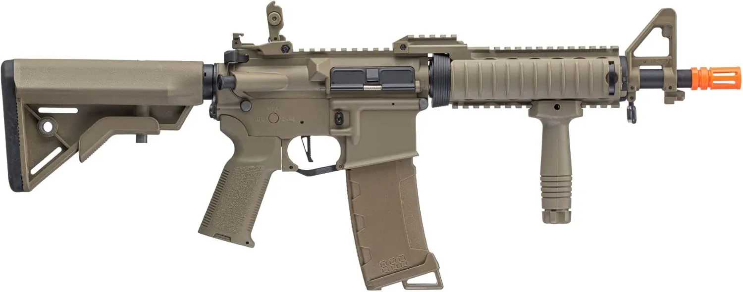 Lancer Tactical Gen 3 Airsoft Rifle MK18 Mod 0 Nylon Polymer Airsoft AEG Gun with Programmable Fast Trigger & Mosfet