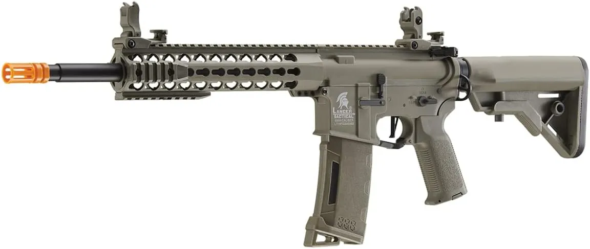 Lancer Tactical Gen 3 Keymod 10'' Nylon Polymer M4 Carbine w/Adjustable Stock (Programmable Fast Trigger & Mosfet)