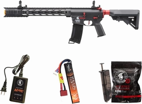 Lancer Tactical Gen 3 SPR Interceptor M4 Airsoft with Programmable Mosfet/ETU-Electric Full/Semi-Auto AEG Rifle (Lipo Battery & Charger Included)