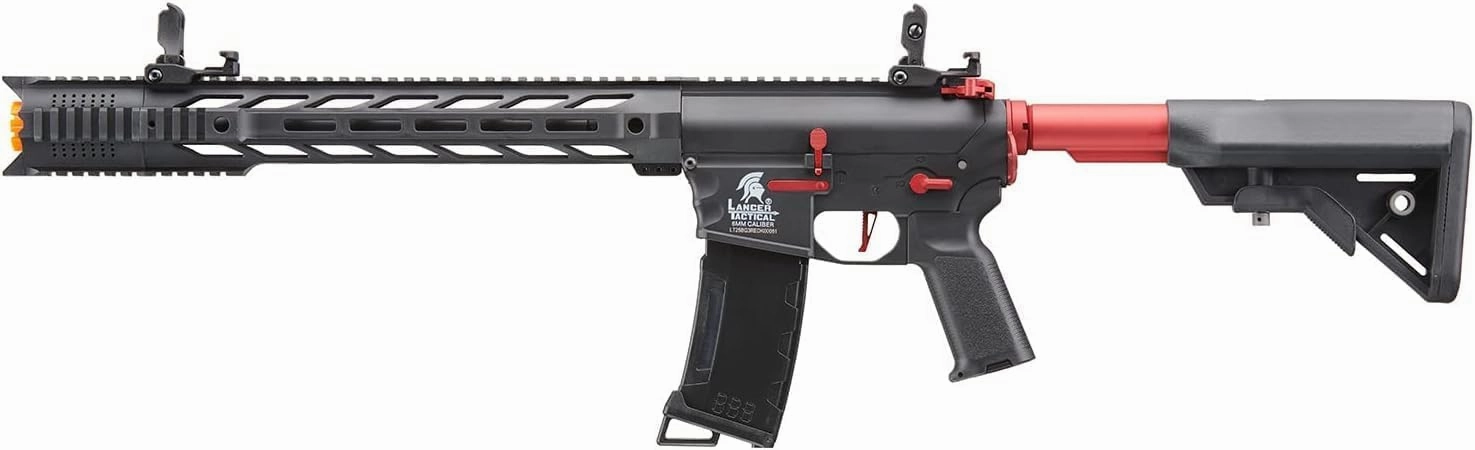 Lancer Tactical Gen 3 SPR Interceptor M4 Airsoft with Programmable Mosfet/ETU-Electric Full/Semi-Auto AEG Rifle (Lipo Battery & Charger Included)