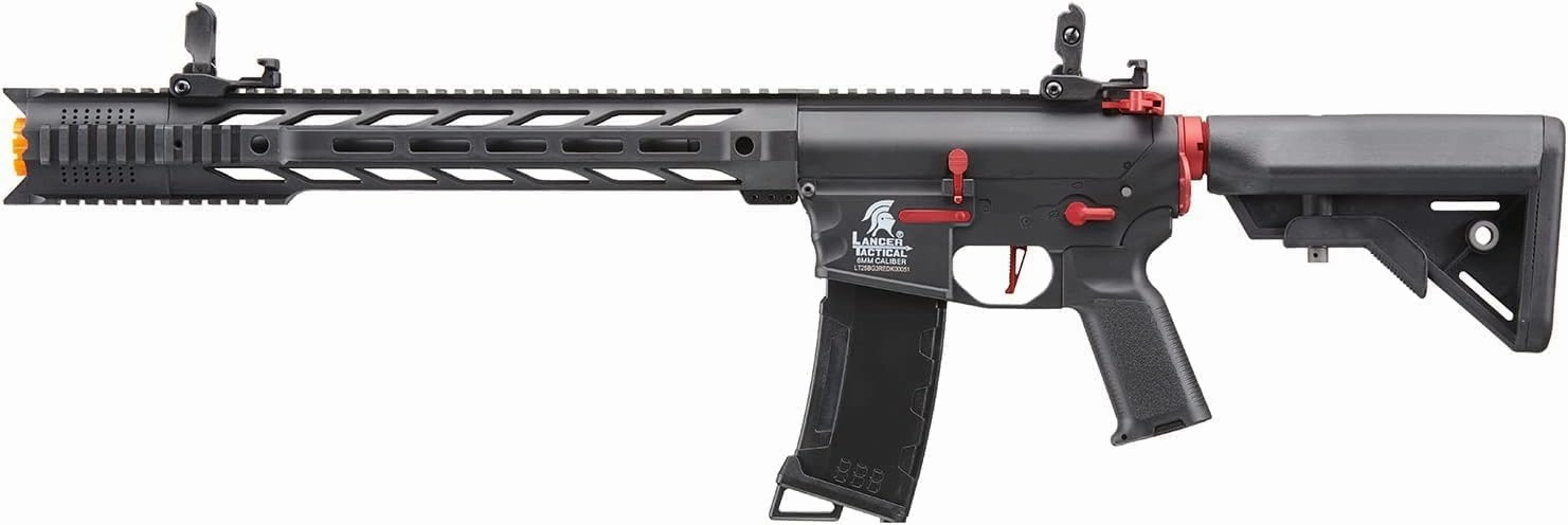 Lancer Tactical Gen 3 SPR Interceptor M4 Airsoft with Programmable Mosfet/ETU-Electric Full/Semi-Auto AEG Rifle (Lipo Battery & Charger Included)