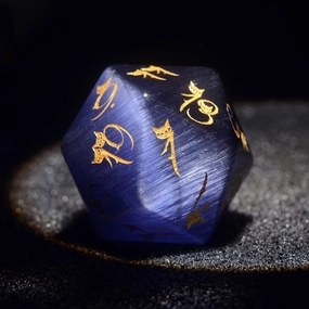 LANGWEI DND Dice Set Pretty Purple Opal Polyhedral Role Playing Dice for Dungeons and Dragons Pathfinder Shadowrun Role Playing, Creative Gift