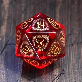 LANGWEI DND Dice Set Pretty Red Garnet Role Playing Dice Set, Handmade Dungeons and Dragons Polyhedral Dice Set for TRPG Table Games, Creative Gifts,D20