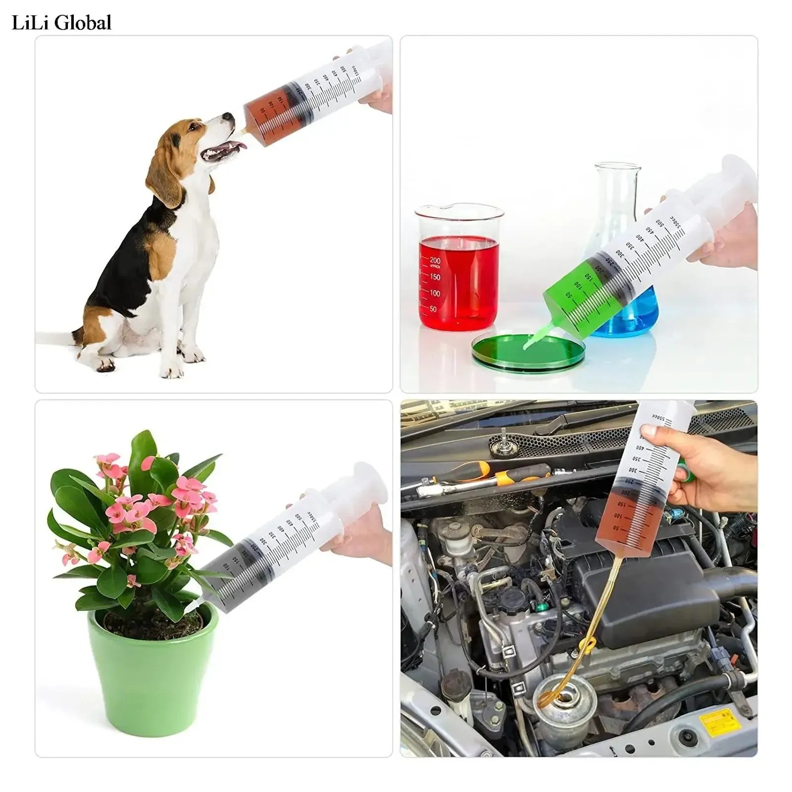 Large Reusable Feeding Syringe - 300/500ML for Dogs