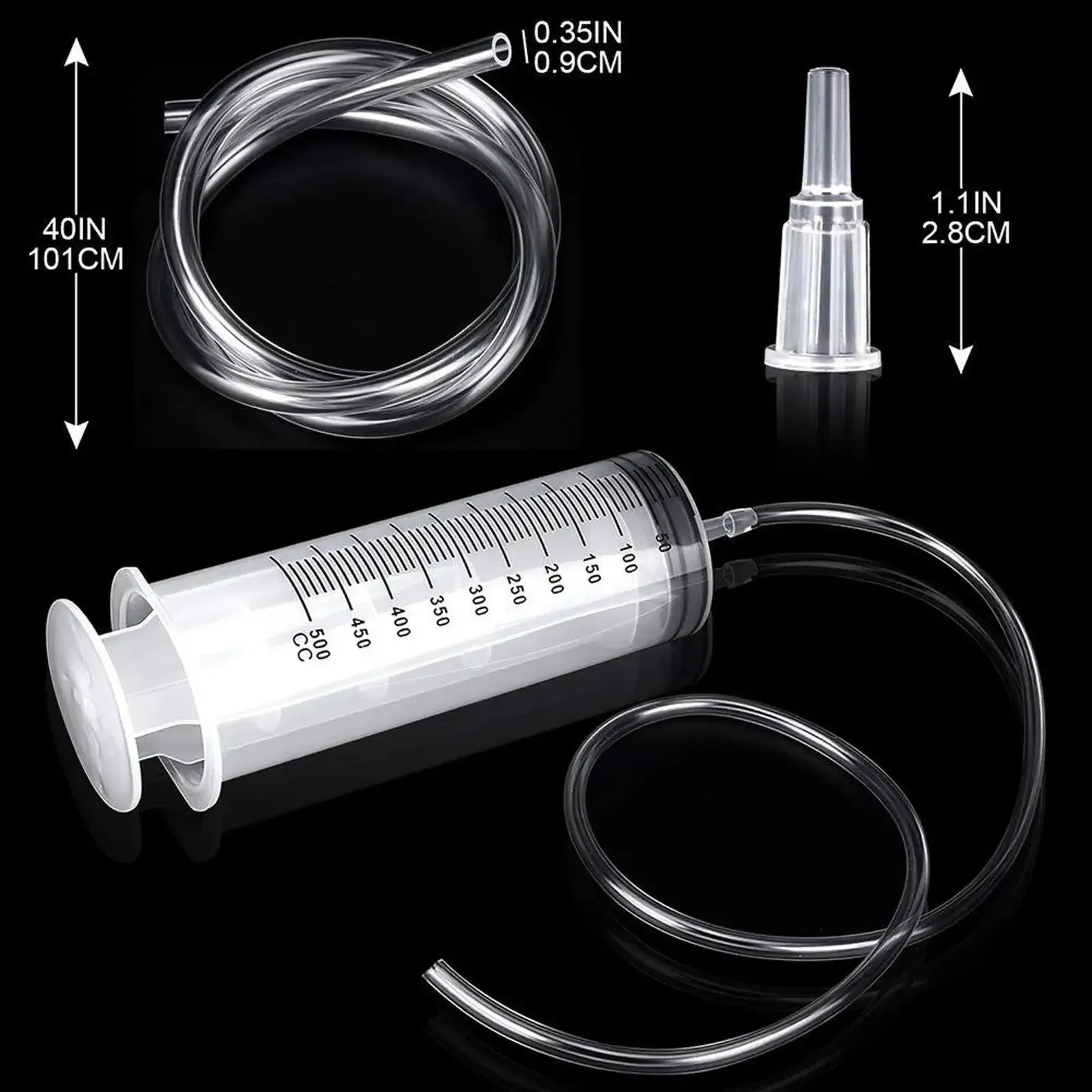 Large Reusable Feeding Syringe - 300/500ML for Dogs