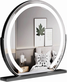 Large Vanity Mirror With Lights, Round LED Makeup Mirror, Dressing Table Makeup Mirror，Light Up Mirror Makeup Mirror With Lights, Smart Touch Control 3 Colors Dimmable, 360° Rotation (White) ( Color :