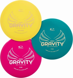Latitude 64 Gravity Disc Golf Starter Set | 3 Piece Disc Golf Set | Pure, Fuse, Explorer | Lightweight, Floating Plastic for Longer Flights | Perfect for Beginners | 120-130g (Colors May Vary)