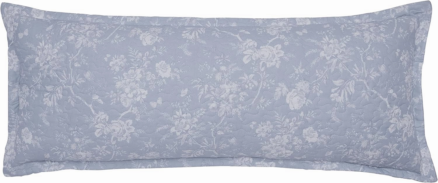Laura Ashley Home - Daybed Set, Floral Bedding with Matching Shams & Pillow Cover, Home Decor for All Seasons (Walled Garden Blue, Daybed)
