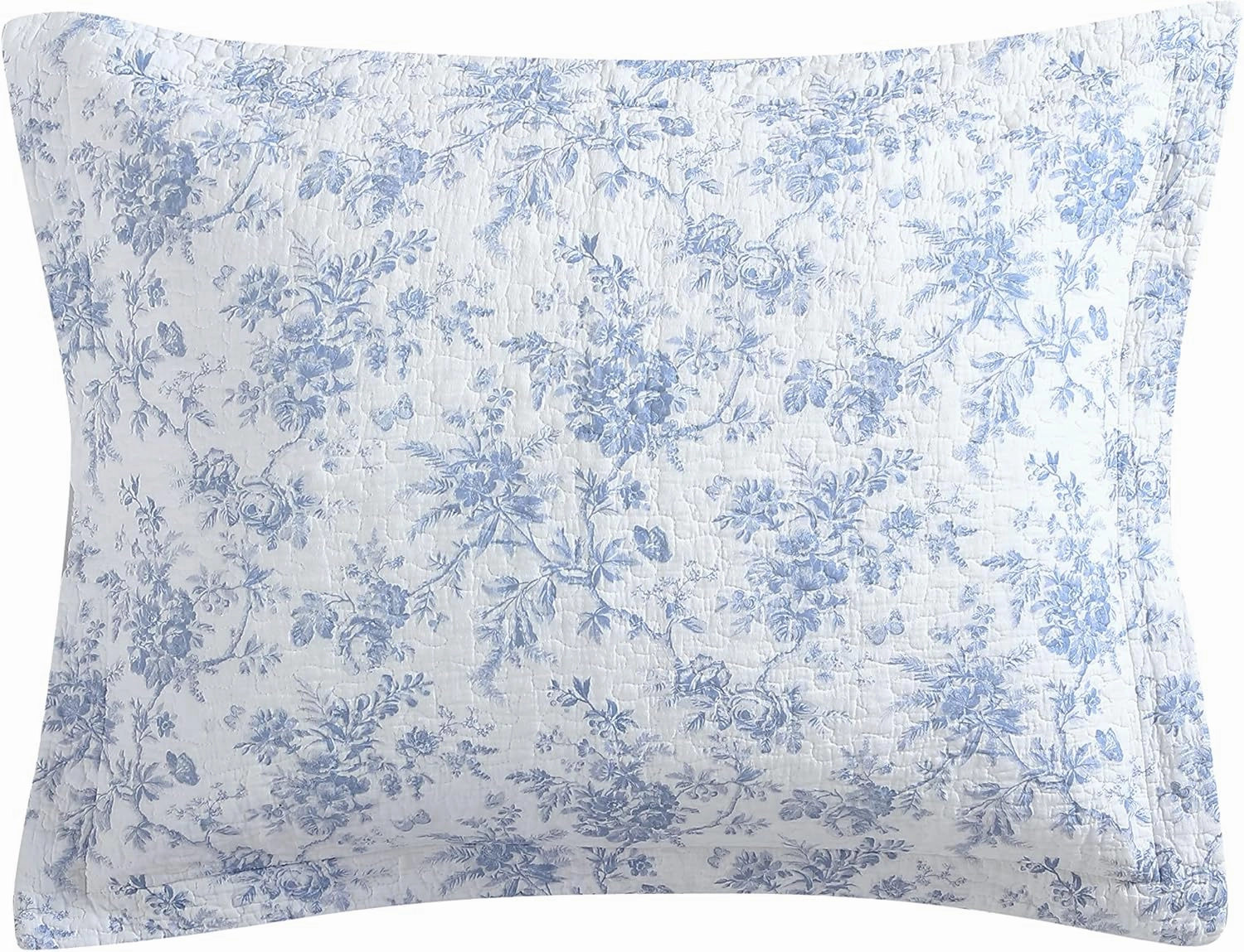 Laura Ashley Home - Daybed Set, Floral Bedding with Matching Shams & Pillow Cover, Home Decor for All Seasons (Walled Garden Blue, Daybed)