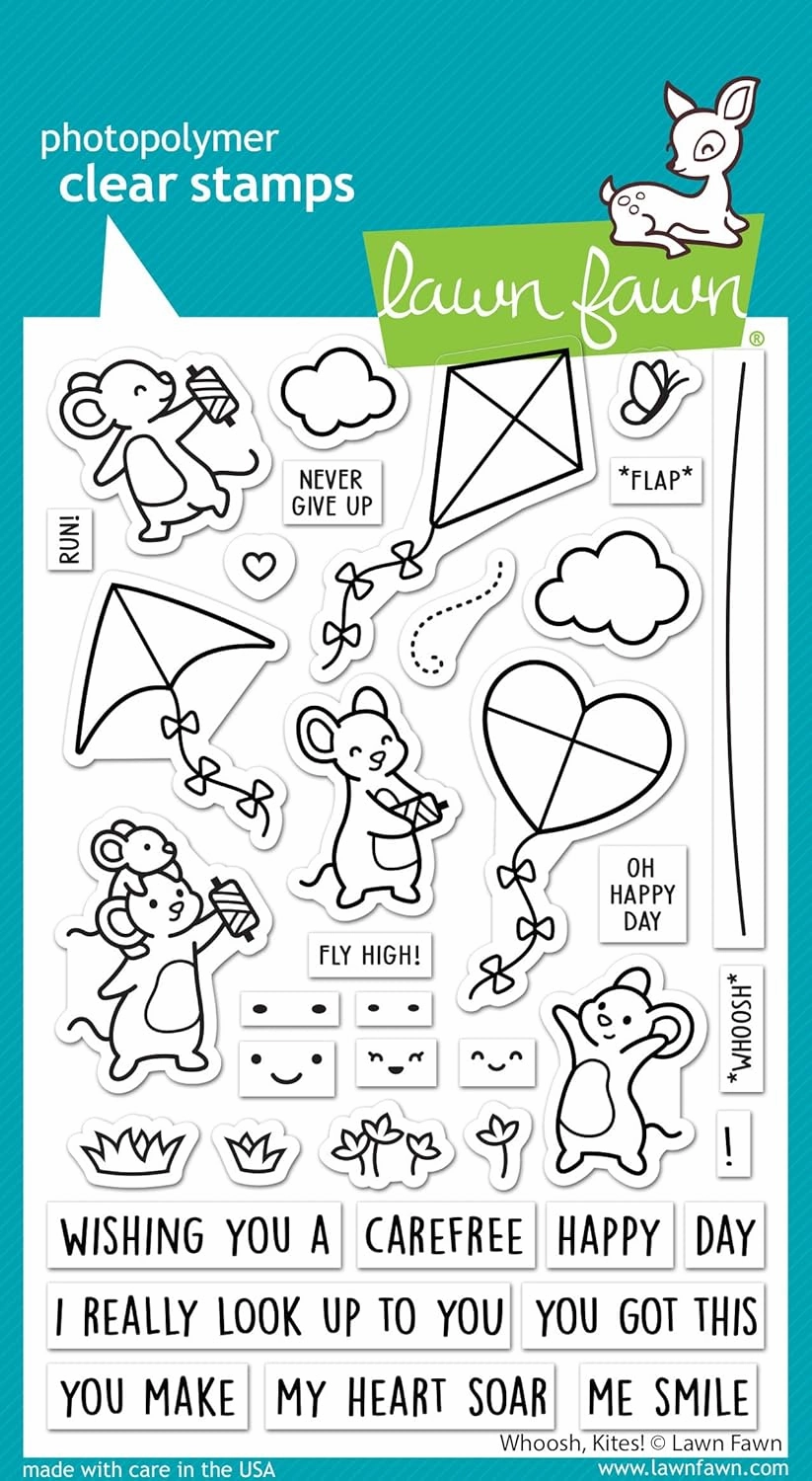 Lawn Fawn LF3417 Whoosh, Kites! 4X6 Clear Stamp Set